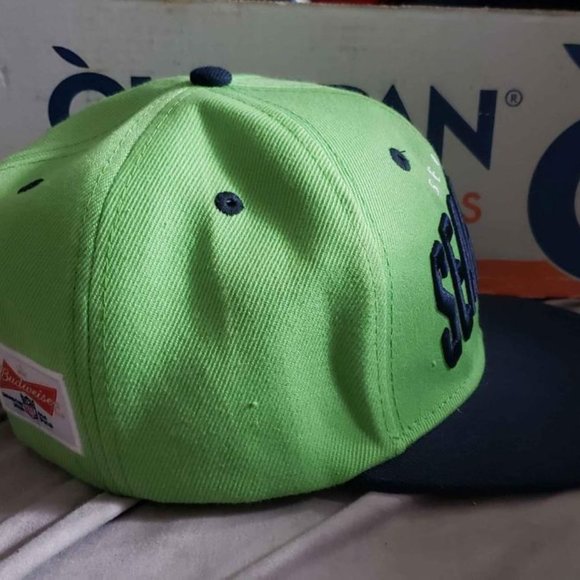 Vintage Seattle Seahawks Budweiser Promo Snapback Hat Cap casquette Green - Picture 5 of 6